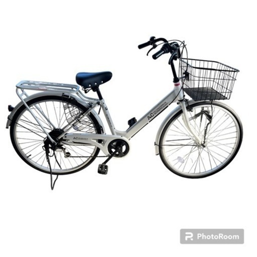 ウェルビーサイクル 自転車 26インチ 白 6段変速 ACTIVE ONEWAY 中古品