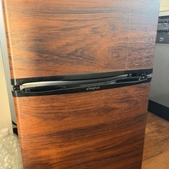 2ドア冷蔵庫 90L SP-90L2 2019年製　綺麗なウッド調⭐︎