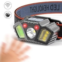 LEDヘッドライト USB充電式 ヘッドランプ モーションセンサ...
