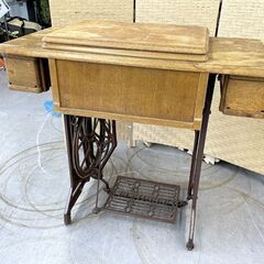 レトロ BROTHER 足踏みミシン 鉄脚 折りたたみ式 ブラザー ミシン台 アンティーク 当時物 現状品 札幌市手稲区