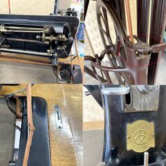 レトロ BROTHER 足踏みミシン 鉄脚 折りたたみ式 ブラザー ミシン台 アンティーク 当時物 現状品 札幌市手稲区