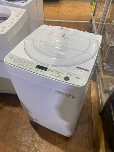 ✨安心の分解洗浄済✨SHARP 2022年製 7.0Kg 洗濯機 ES-GE7F-W 【愛市I4S032090-104】