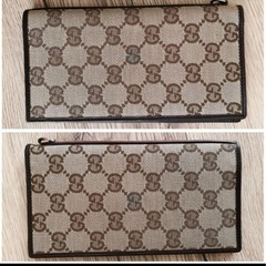 グッチ シェリー 長財布 札入れ キャンバス 超美品 【鑑定済】