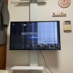 【0円】フナイ43型　液晶テレビ　内臓HDD付き