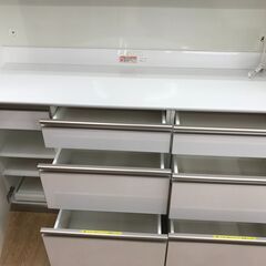 ☆ジモティ割あり☆ 綾野製作所 食器棚 ホワイト H180×W160×D49 