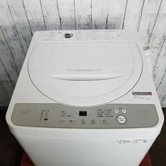 【極上品】シャープ全自動洗濯機 6.0kg ES-GE6FJ 2021年製 穴なし槽 自動槽洗い ほぐし運転 風乾燥 Low＆コンパクトBODY 