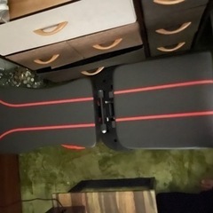 ベンチプレス(100kg)、ベンチ、ダンベル、腹筋ローラーなど