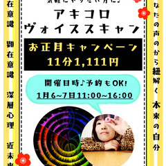 【アキコロヴォイススキャン】1月 6~7日 11:00~16:00 