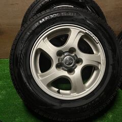 パジェロミニ用 175/80-15 スタッドレスタイヤ ホイールセット 4本
