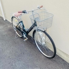 (決まりました)オートライト、６段変速、音鳴りしないローラーブレーキ付きの中古自転車です。ハンドルや泥除けがステンレス製なのでサビにも強いです！ 決まりました)オートライト、6段変速、音鳴りしないローラーブレーキ