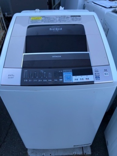 福岡市内配送設置無料　日立 HITACHI BW-D8SV N [ビートウォッシュ たて型洗濯乾燥機（8.0kg） 自動お掃除搭載 シャンパン]