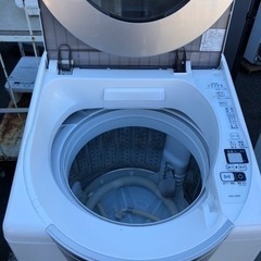 福岡市内配送設置無料　AQUA アクア AQW-LV800E(簡易乾燥機能付き洗濯機（8.0kg） シャンパンシルバー]