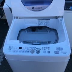 福岡市内配送設置無料　シャープ SHARP ES-TG55L-A [たて型洗濯乾燥機（5.5kg） ブルー系]