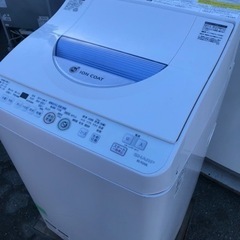 福岡市内配送設置無料　シャープ SHARP ES-TG55L-A [たて型洗濯乾燥機（5.5kg） ブルー系]