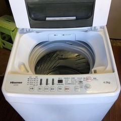 ハイセンス 4．5kg全自動洗濯機 エディオンオリジナル ホワイト HW-E4502 リサイクルショップ宮崎屋　佐土原店　25.11.22 福岡市内配送設置無料 ハイセンス 4．5kg全自動洗濯機 エディオン