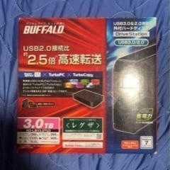 新品未使用　バッファロー外付けHDD 3TB HD-LBV3TU