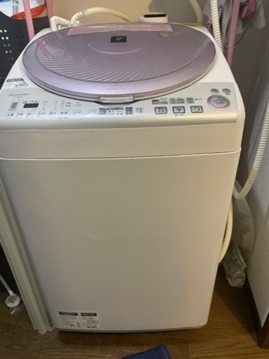 シャープ　8.0kg 洗濯乾燥機　プラズマクラスター　節水　穴無し槽　ES-TX820 2013年