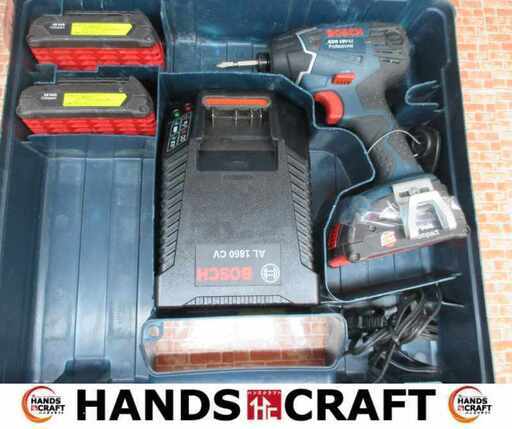 ボッシュ GDR18V-L1 インパクトドライバー 中古品 18V バッテリー×3 充電器 【ハンズクラフト宜野湾店】