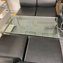【受渡者決定】応接セット　ガラステーブル・椅子4脚