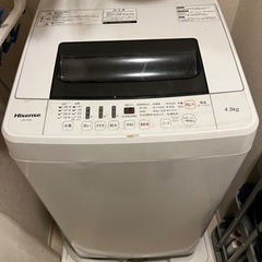 まだ受付中です。hisense 洗濯機　2017年製　