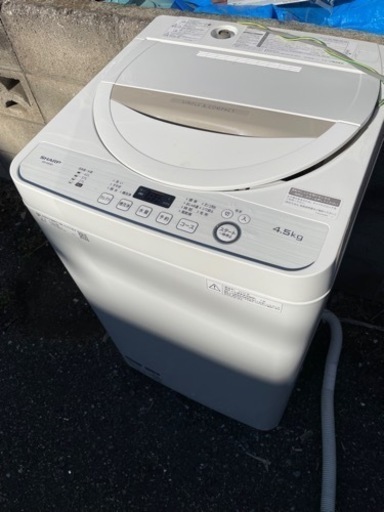SHARP シャープ　洗濯機　4.5kg 2020年製