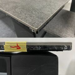 筑波産商 グラナダ セラミックテーブル  ストームグレイ ダイニング3点セット ポアレチェア×2脚 中古家具 店頭引取歓迎 R7812