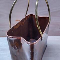 ミッドセンチュリー 銅製マガジンラック ブックスタンド