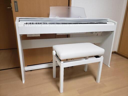 CASIO PX-770WE 同色高低自在イスセット 電子ピアノ 88鍵盤