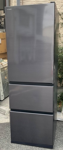 【RKGRE-256】特価！日立/375L 3ドア冷凍冷蔵庫/R-V38NV/中古品/2021年製/当社より近隣無料配達！