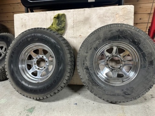 希少　当時物　日産　サファリ　純正メッキホイール