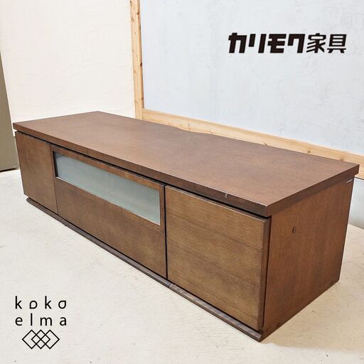 人気のkarimoku(カリモク家具)のオーク材 テレビボードです。落ち着いた色合いとシンプルなデザインのローボードは北欧スタイルとの相性抜群♪和モダンテイストやナチュラルテイストにもおすすめです！DL207