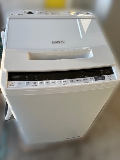 J3173 6ヶ月保証付き！ 日立 HITACHI 7kg洗濯機 BW-V70E ビートウォッシュ BEAT WASH 2019年製 動作確認、クリーニング済み