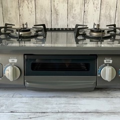 お引取り限定 美品 18年製 リンナイ 都市ガス用コンロ 2口ガステーブル