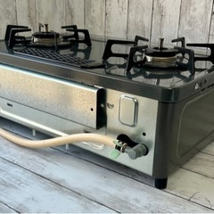 お引取り限定 美品 18年製 リンナイ 都市ガス用コンロ 2口ガステーブル