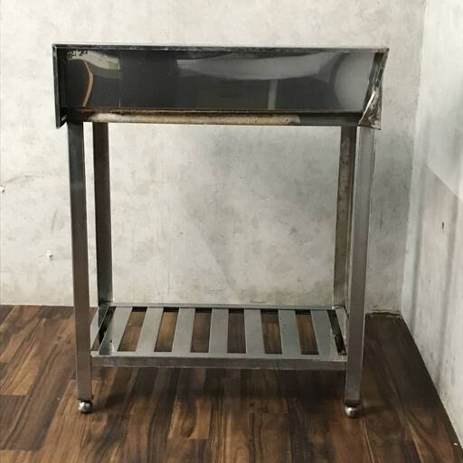 WY9/81 作業台 コンロ台 ガス台 業務用 ステンレス 厨房用品 ワークテーブル 飲食店 W75×D45×H95cm ★直接引き取り歓迎