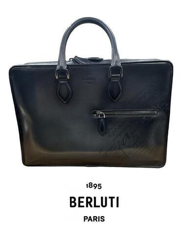 【新品未使用】BERLUTI アンジュール スクリットレザー ブリーフケース