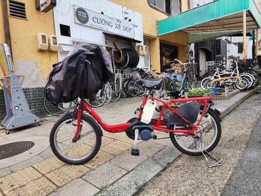 電動自転車　パナソニック　２０インチ　ＢＡＢＹ自転車　バッテリー　１６ＡＨ　５点　（８０％−１００％）　充電器　付き　赤　配達可能