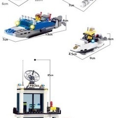 新品　知育玩具 ブロック レゴ互換 警察 海上 ミニフィグ 飛行...