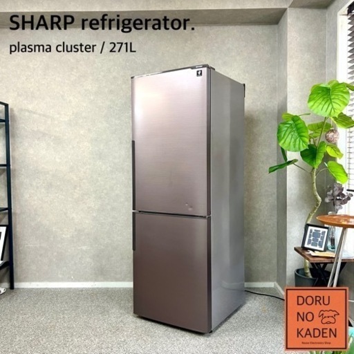 ☑︎ご成約済み SHARP 大きめの2ドア冷蔵庫✨ 大人ブラウン☕️