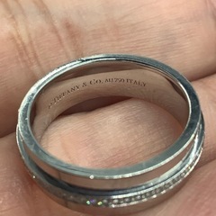 TIFFANY &CO ティファニー ナローダイヤモンドリング 750 ホワイト