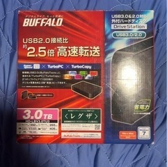 新品未使用　バッファロー外付けHDD 3TB HD-LBV3TU