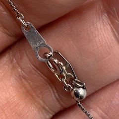 K18WG pt850 ダイヤモンドクロスネックレス 0.65ct ブルーダイヤ 