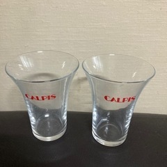 昭和レトロ CALPIS コップ グラス 2個 カルピス 中古品