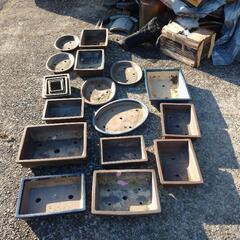 植木鉢  盆栽  箱庭  中古               まとめて 19個