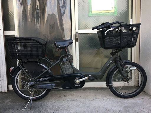 地域限定送料無料　バッテリー新品　ブリヂストン　アンジェリーノプティット　三人乗り　緑　ギュットミニ　ビッケ　神戸市　電動自転車