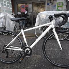 中古自転車２８４１　ロードバイク　前後タイヤ新品！　７００×２８C　２×７段ギヤ　フレームサイズ４３０㎜　身長１６４㎝から　ワイヤー錠　ライトは付属していません。