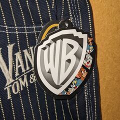 VANSON バンソン × TOM AND JERRY トムとジェリー コラボ ジーンズ 総刺繍 ウォバッシュストライプパンツ TJV-906-WABASH【2019春物新作】