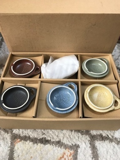 （値下）未使用品　茶碗蒸しやスープ用に　蓋＆スプーン\u0026敷板付