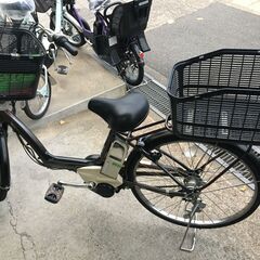 地域限定送料無料 ブリヂストン アンジェリーノ 三人乗り 8,1AH 茶