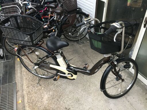 地域限定送料無料 ブリヂストン アンジェリーノ 三人乗り 8,1AH 茶